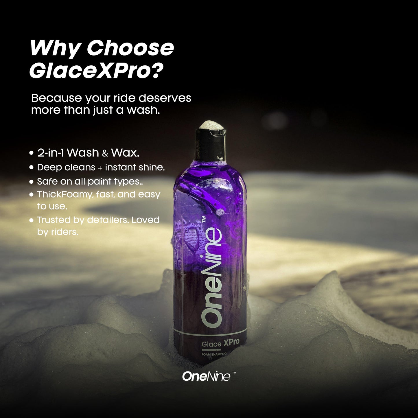 Onenine Glace XPro Wax Foam Shampoo – 500ml